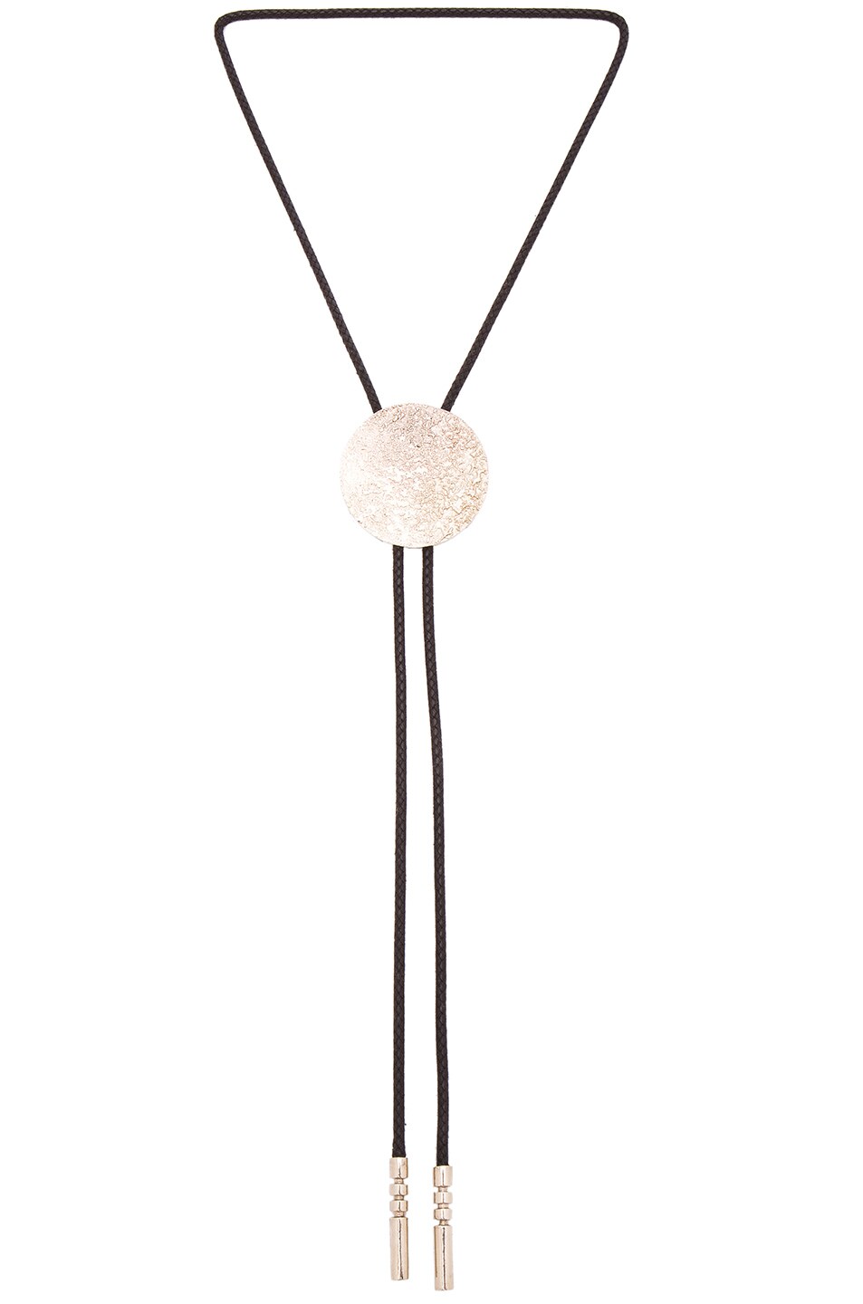 Image 1 of Rachel Comey Bard Bolo Necklace in White Bronze & Black