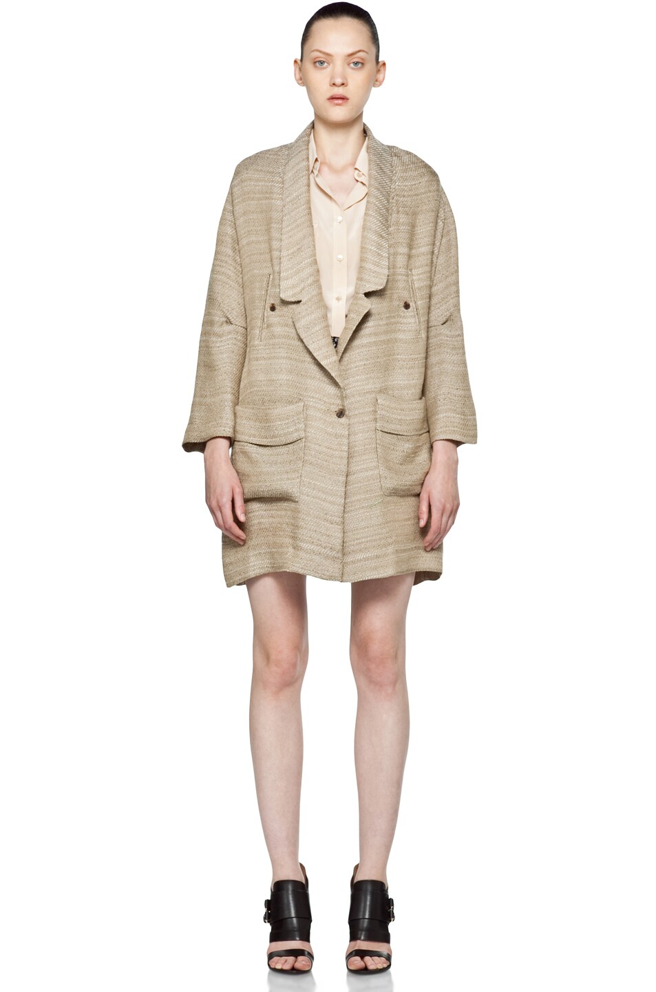 Image 1 of Rachel Comey Husband Coat in Burlap