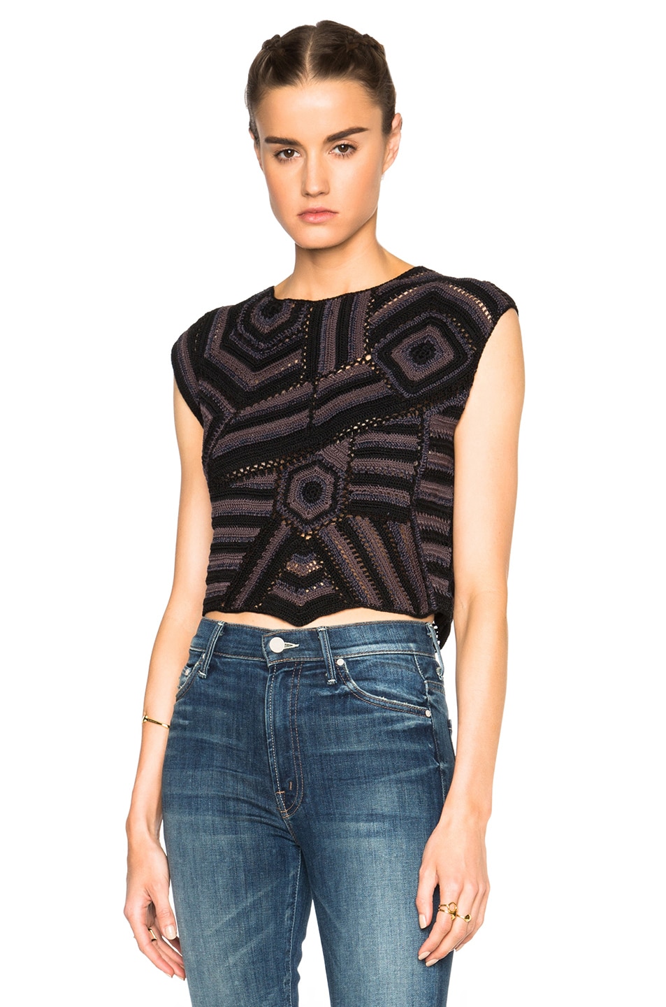 Image 1 of Rachel Comey Crochet Shell Top in Shaded