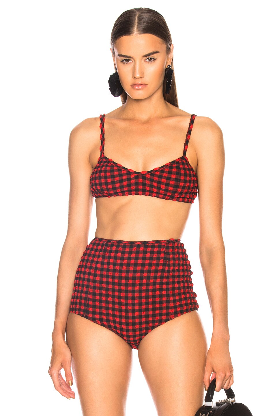 Image 1 of Rachel Comey Revival Bikini Top in Red