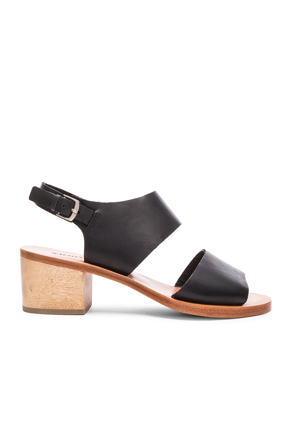 Image 1 of Rachel Comey Leather Tulip Sandals in Polished Black