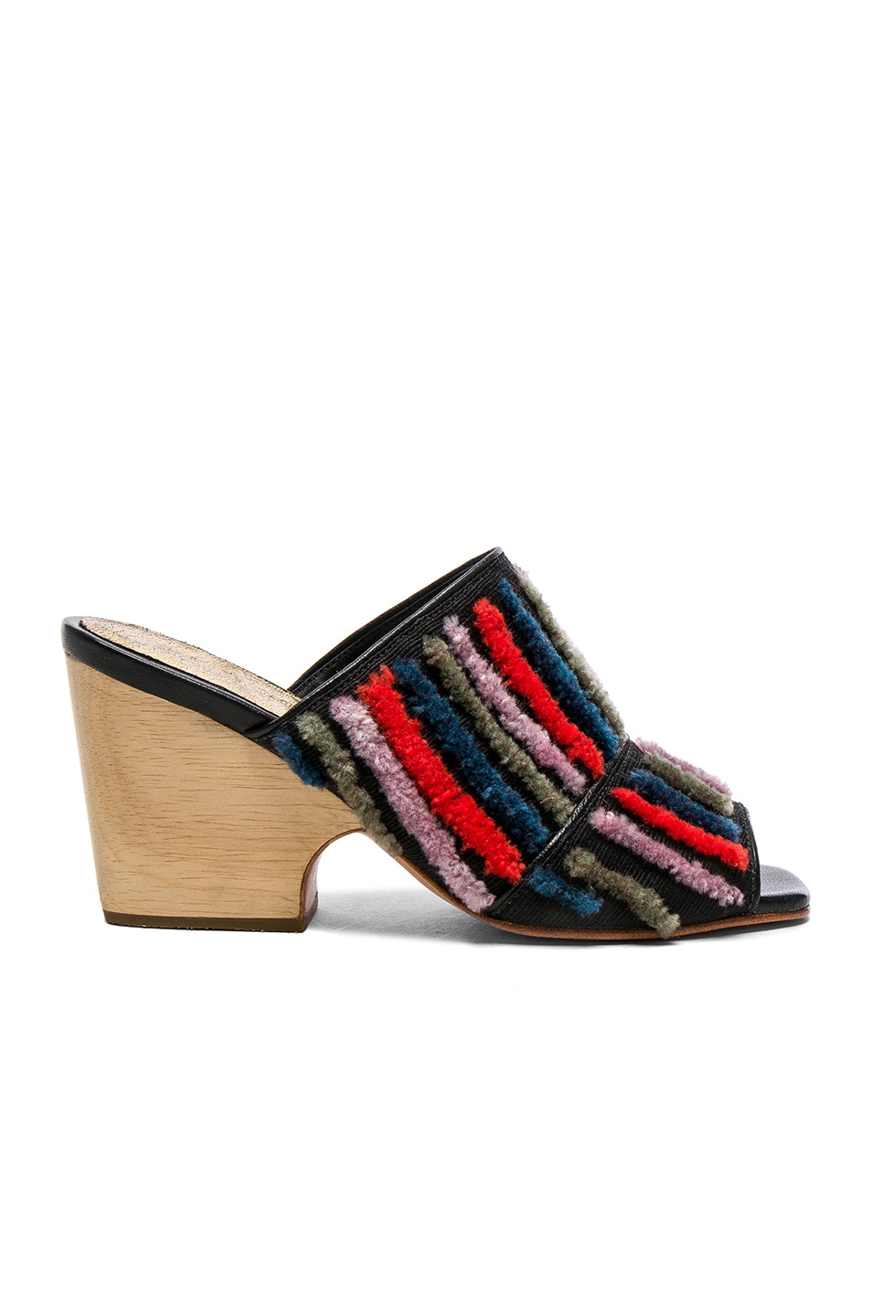 Image 1 of Rachel Comey Embroidered Dahl Sandals in Multi Stripe
