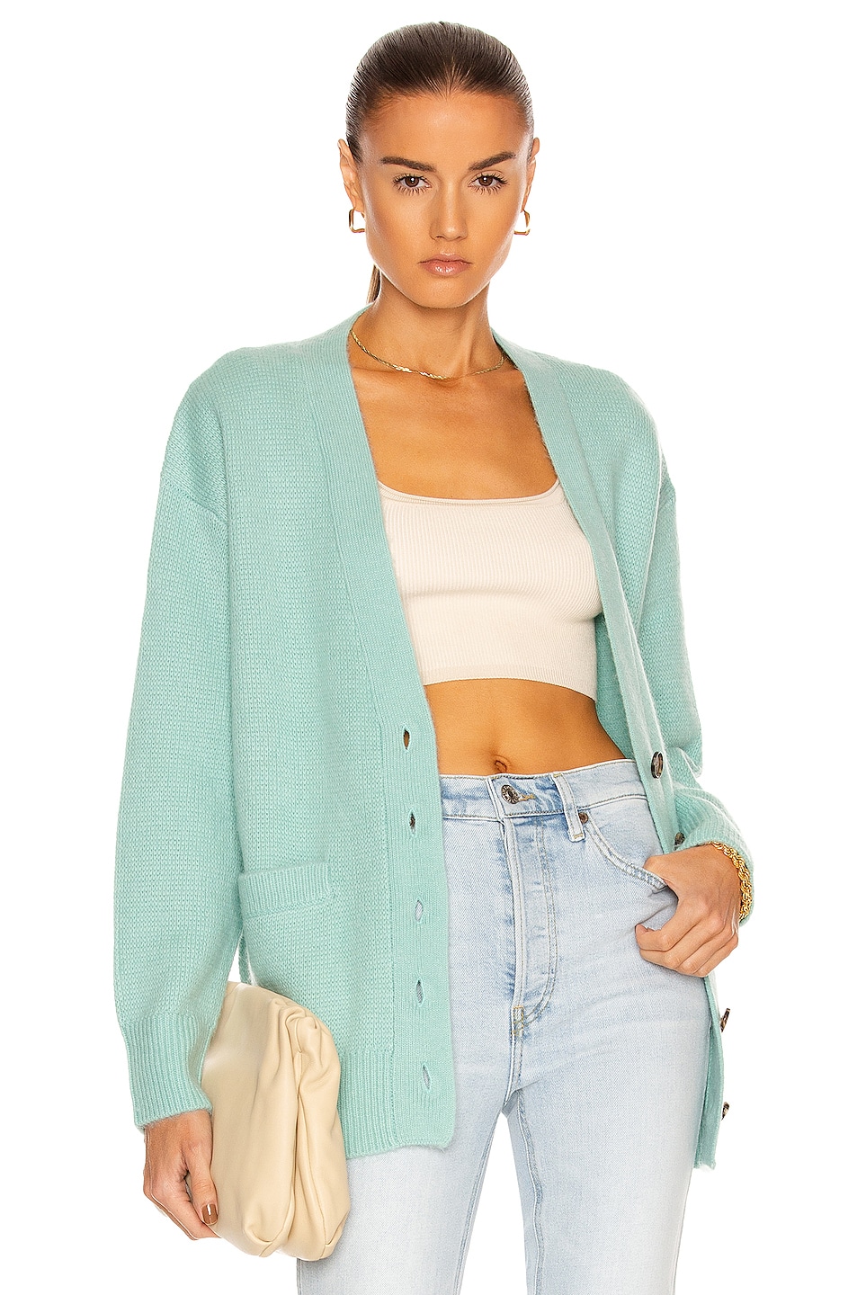Image 1 of RE/DONE 90's Oversized Cardigan in Spearmint