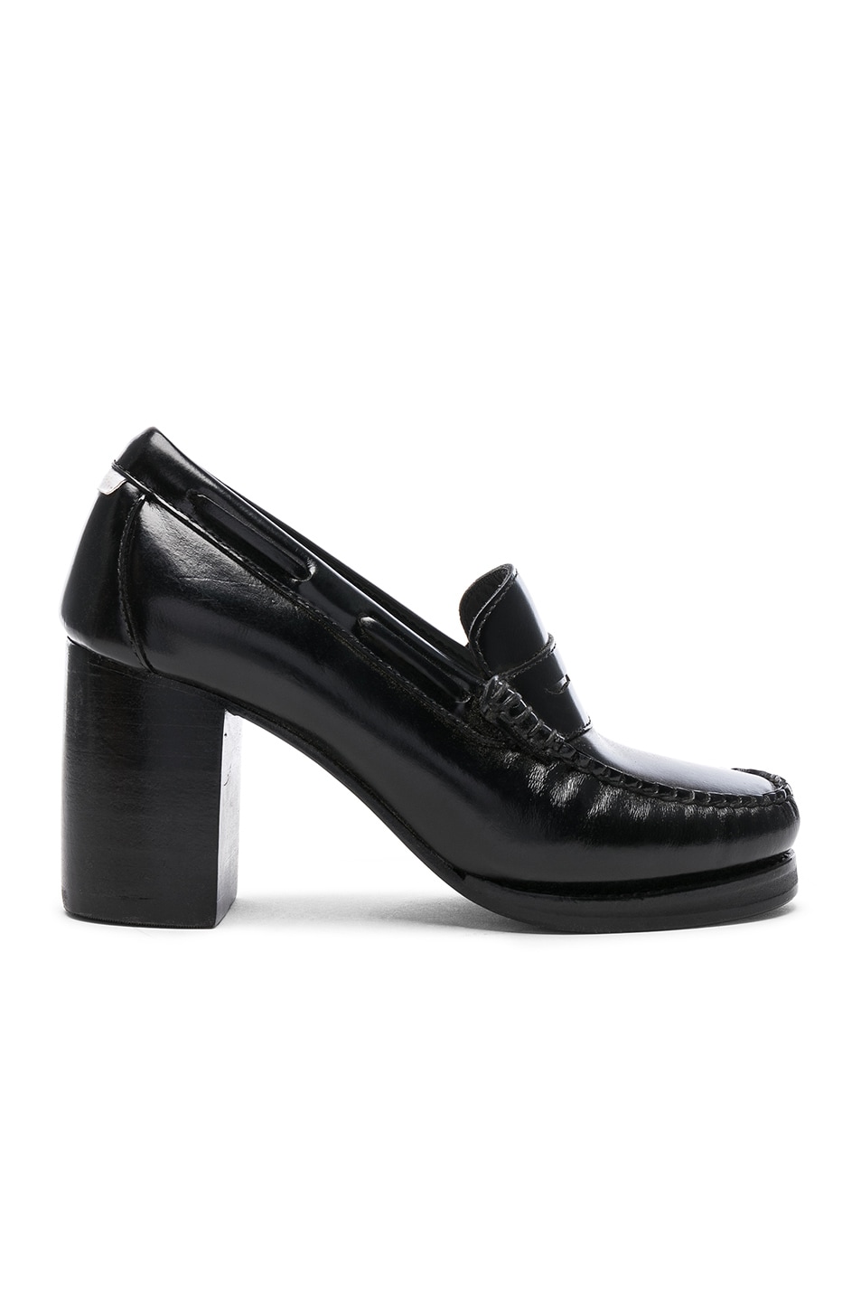 Image 1 of RE/DONE x G.H. Bass & Co. Winsome Heeled Loafer in Black Box