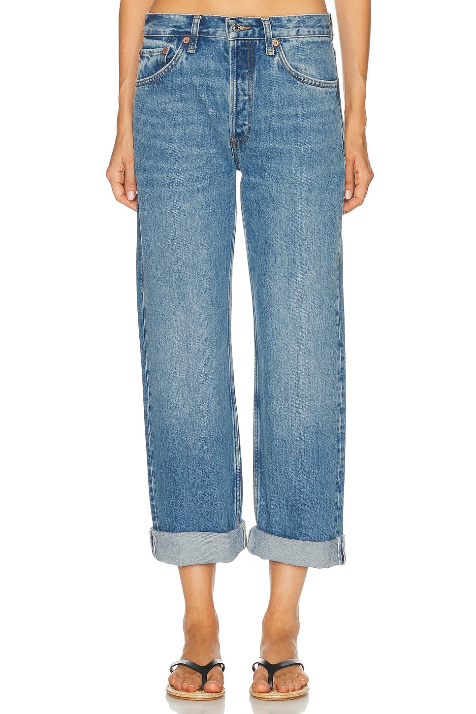 RE/DONE Beau Jean Cuffed Boyfriend Jeans | Thumbnail 2
