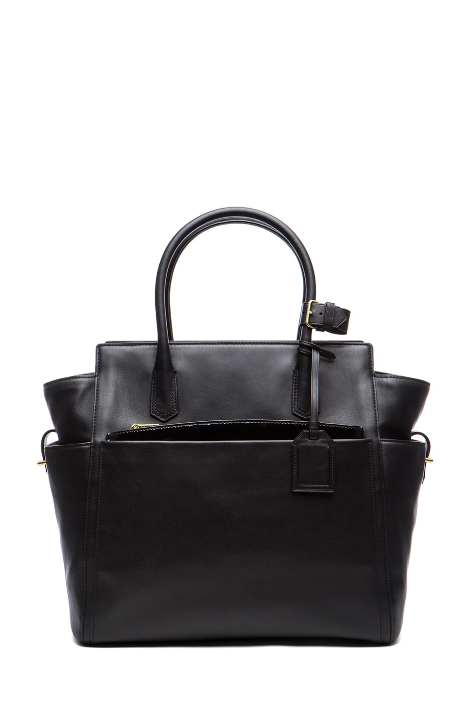 Image 1 of Reed Krakoff Atlantique Soft Trapeze Tote in Black