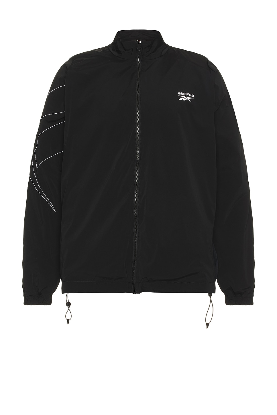 X Kanghyuk Stitched Logo Track Jacket in Black