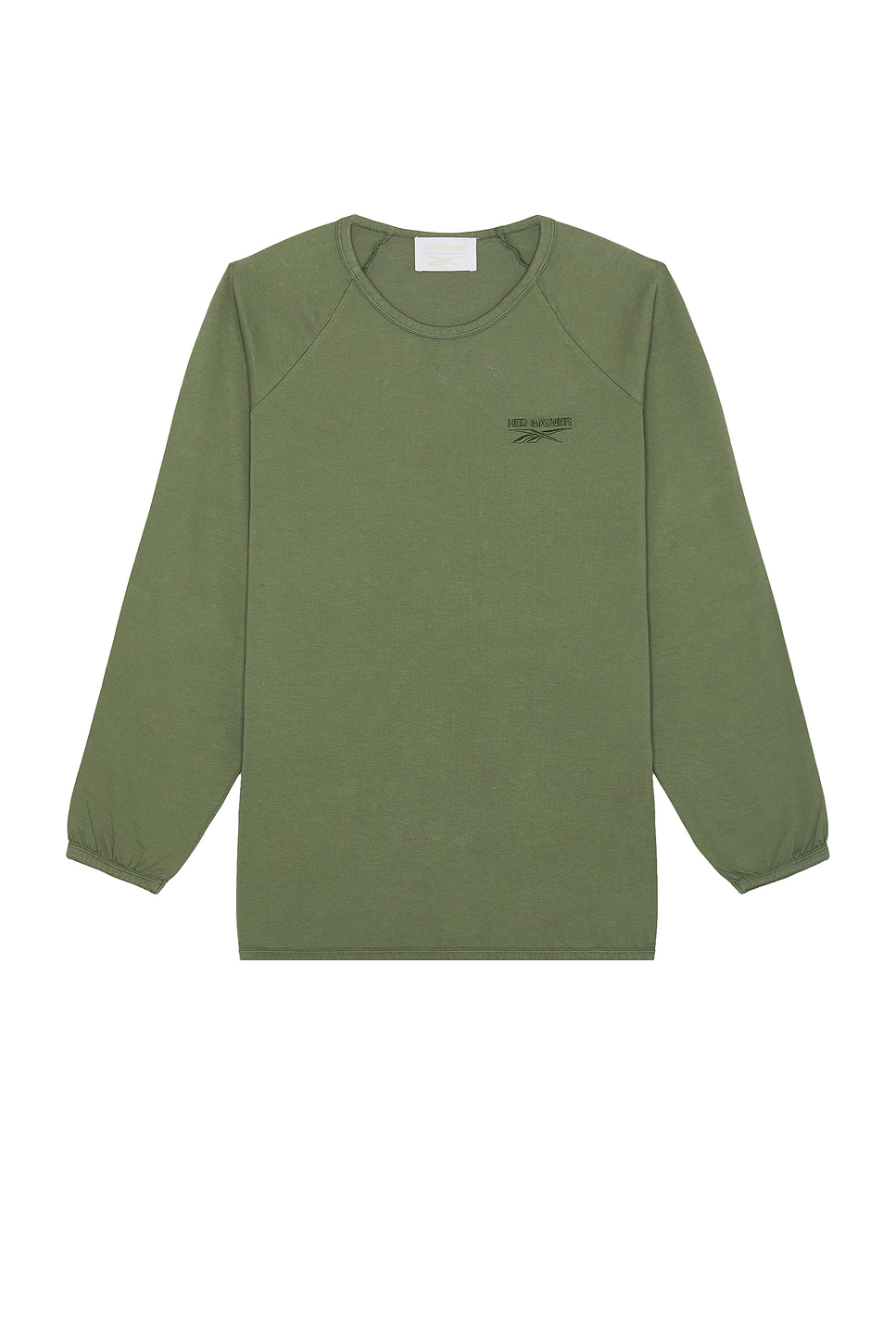 Image 1 of Reebok x Hed Mayner Long Sleeve T-shirt in Army Green