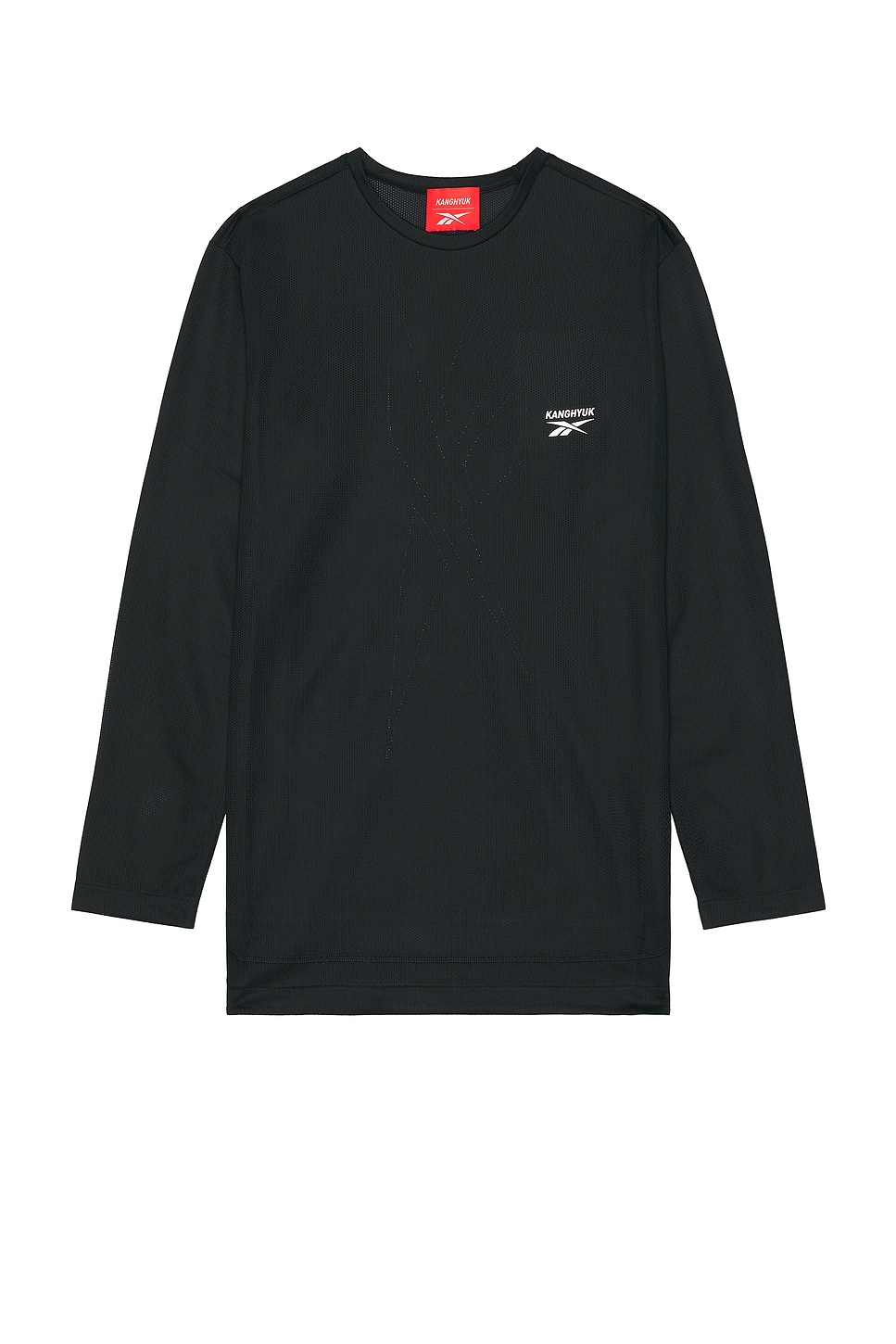 X Kanghyuk Stitched Logo Tee in Black