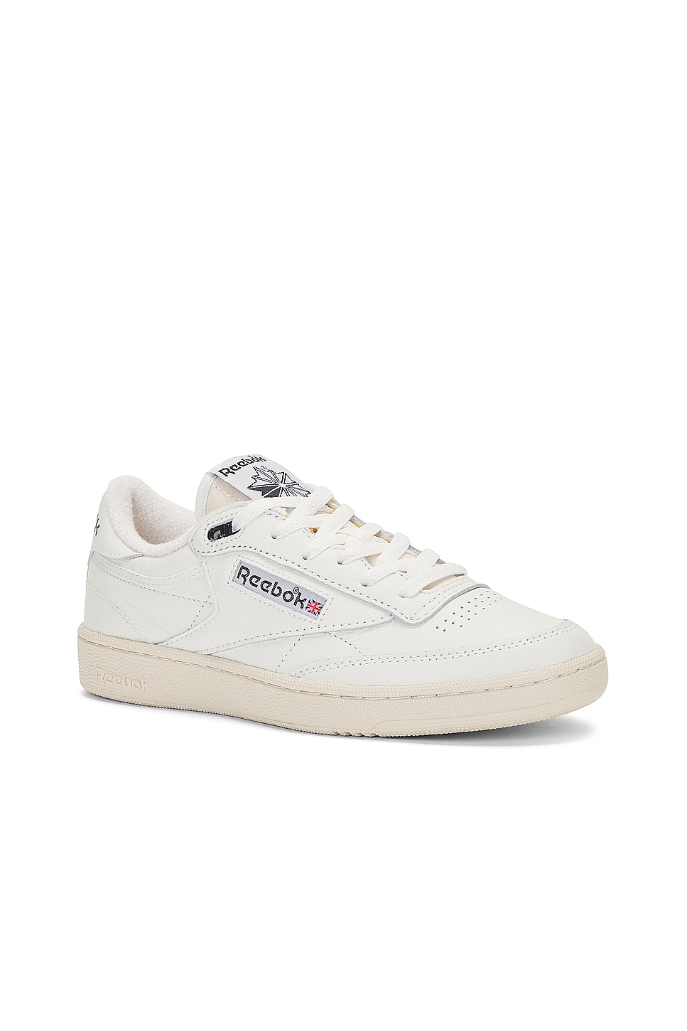Reebok Club C 85 Vintage Sneaker in Chalk, Black, & Paper White | FWRD