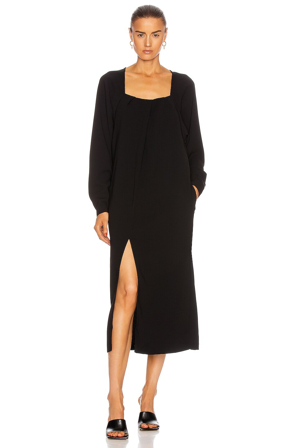Image 1 of REMAIN Renee Long Sleeve Dress in Black