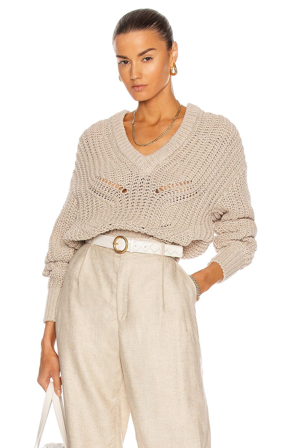 Image 1 of REMAIN Elise Knit Sweater in Cement