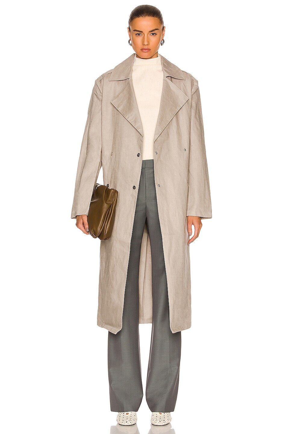 Image 1 of REMAIN Sarah Trench Coat in Incence Beige