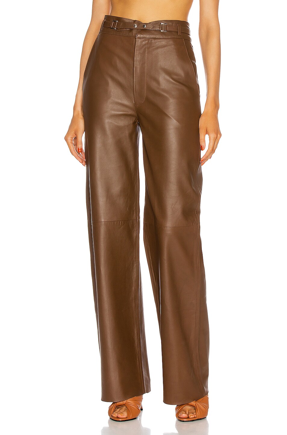 Image 1 of REMAIN Bocca Leather Pant in Bison