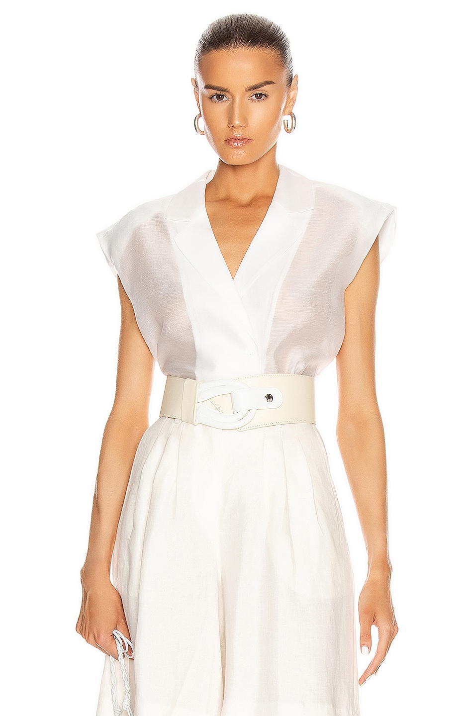 Image 1 of REMAIN West Sleeveless Shirt in Bright White