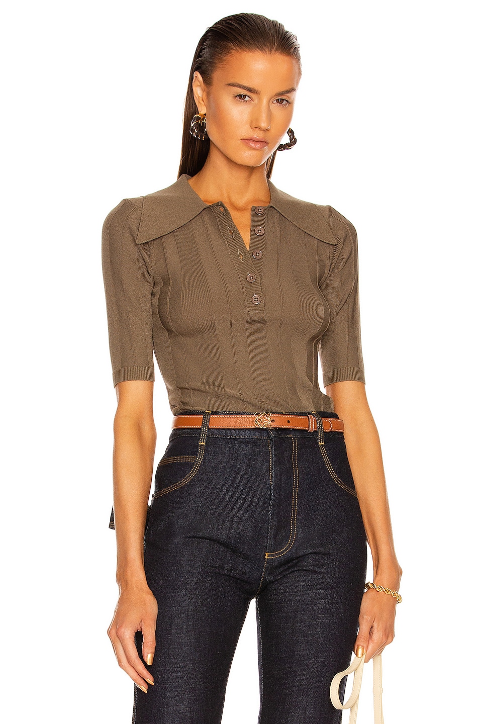 Image 1 of REMAIN Bircha Top in Military Olive