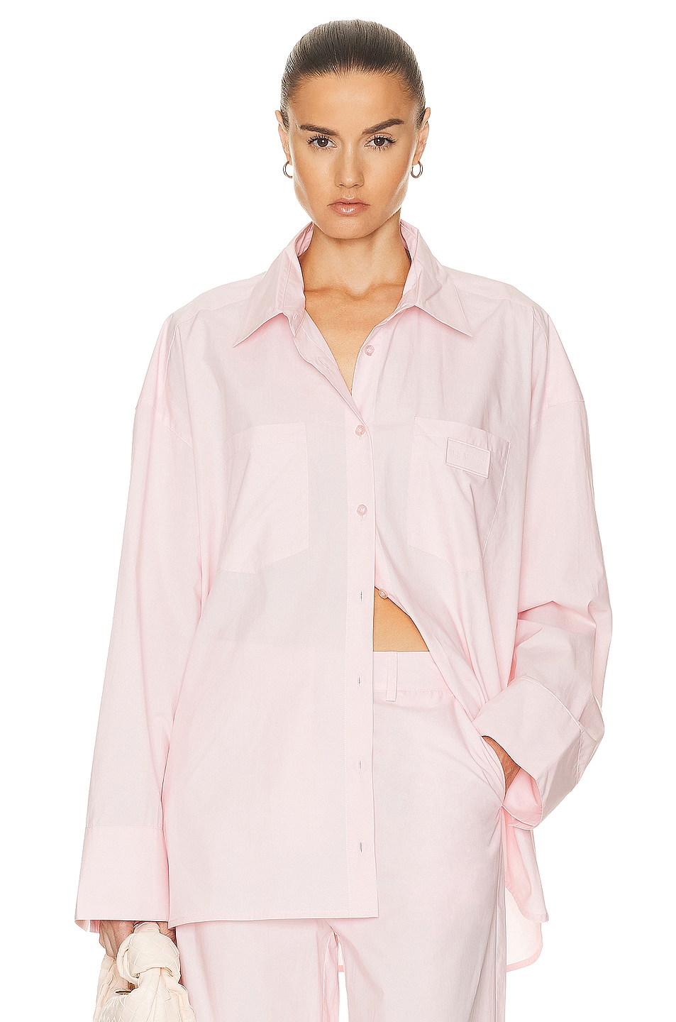 Poplin Oversized Shirt in Blush