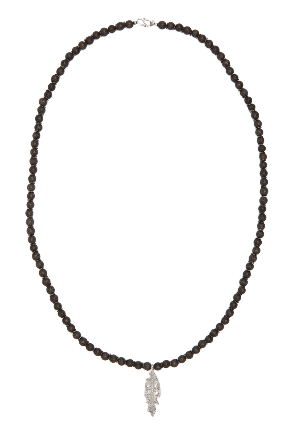 Image 1 of Renee Sheppard Long Leaf Necklace in Olive