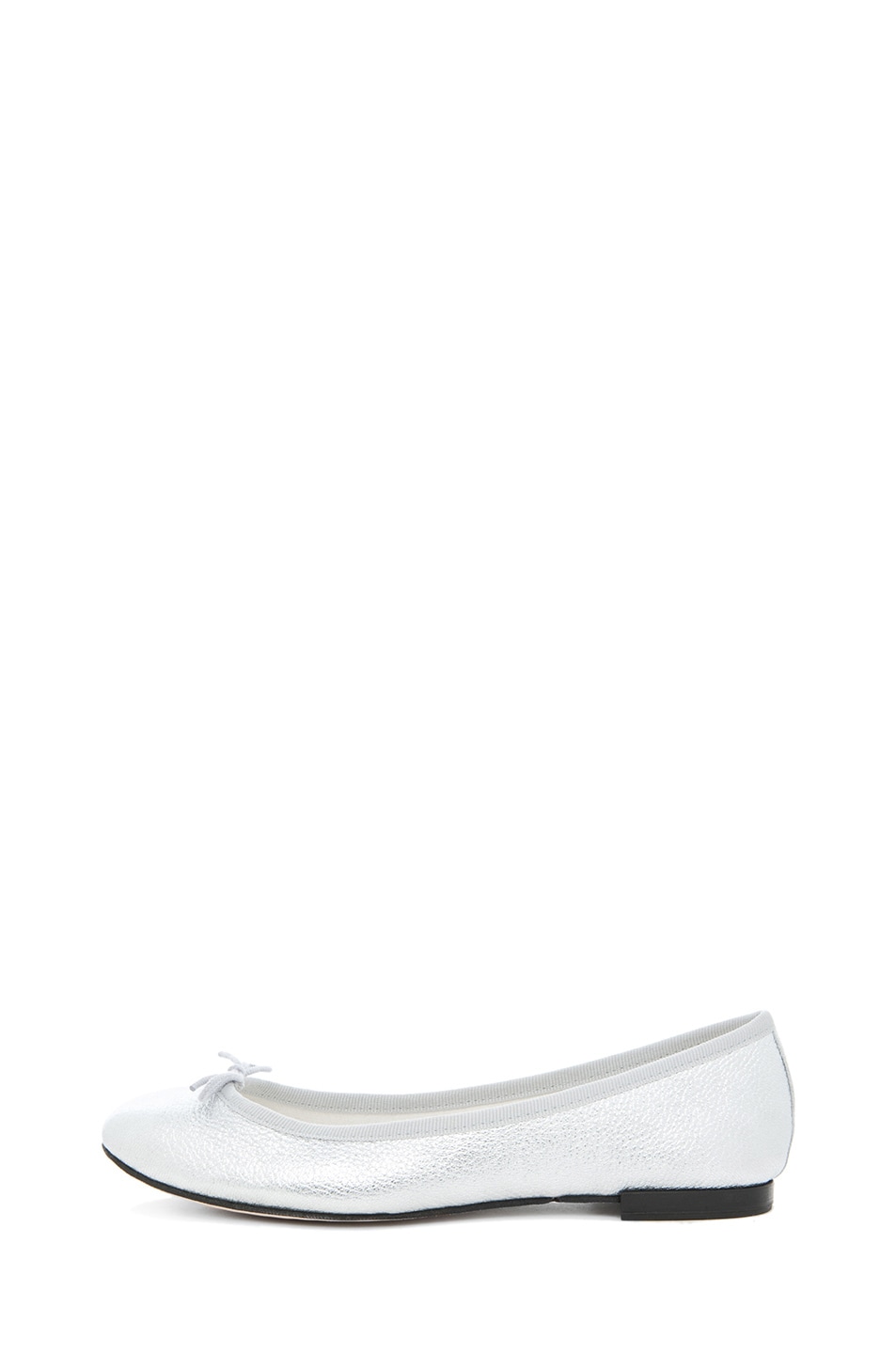 Image 1 of Repetto Leather Flat in Distressed Goatskin Silver