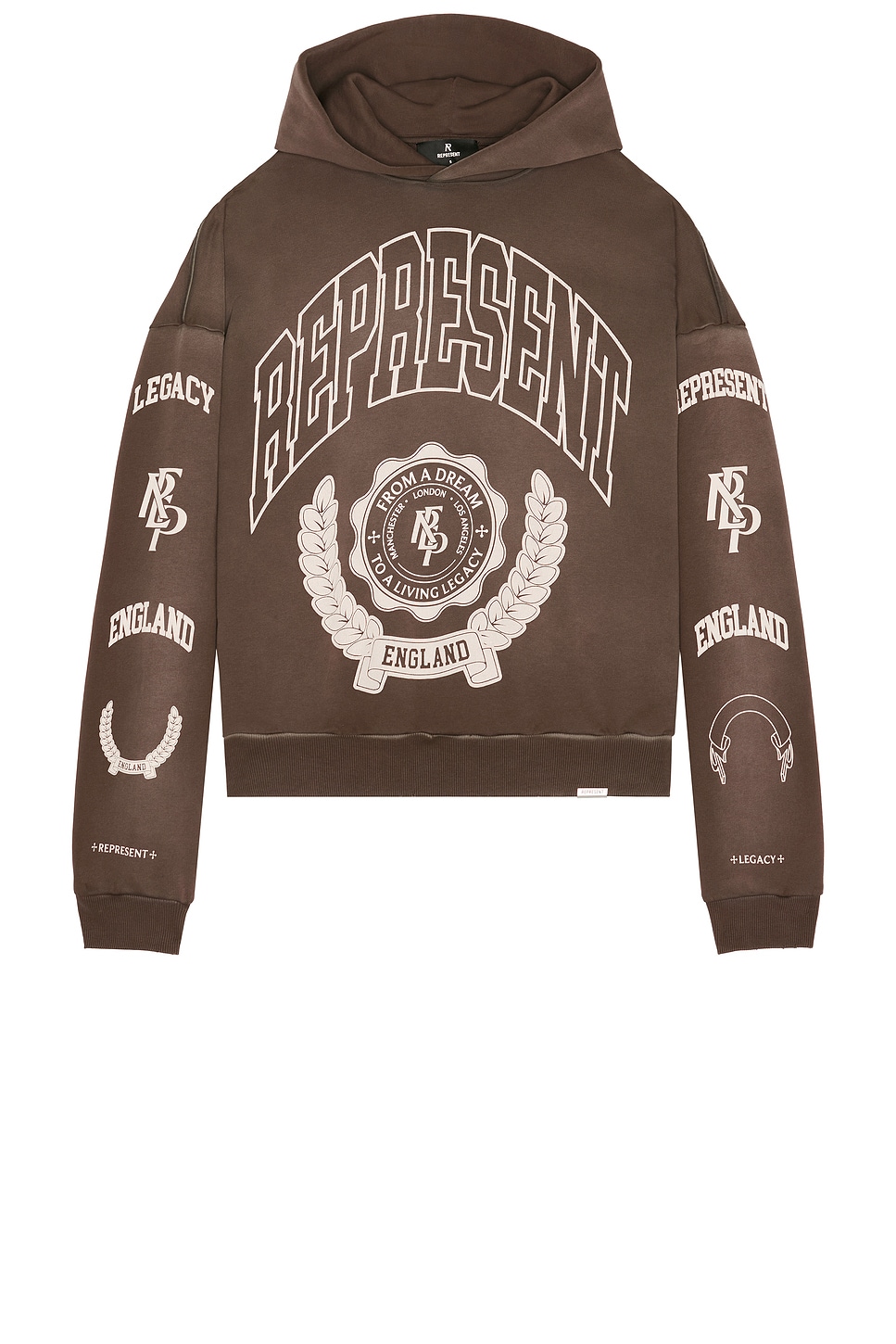 Image 1 of REPRESENT Legacy Crest Hoodie in Nero