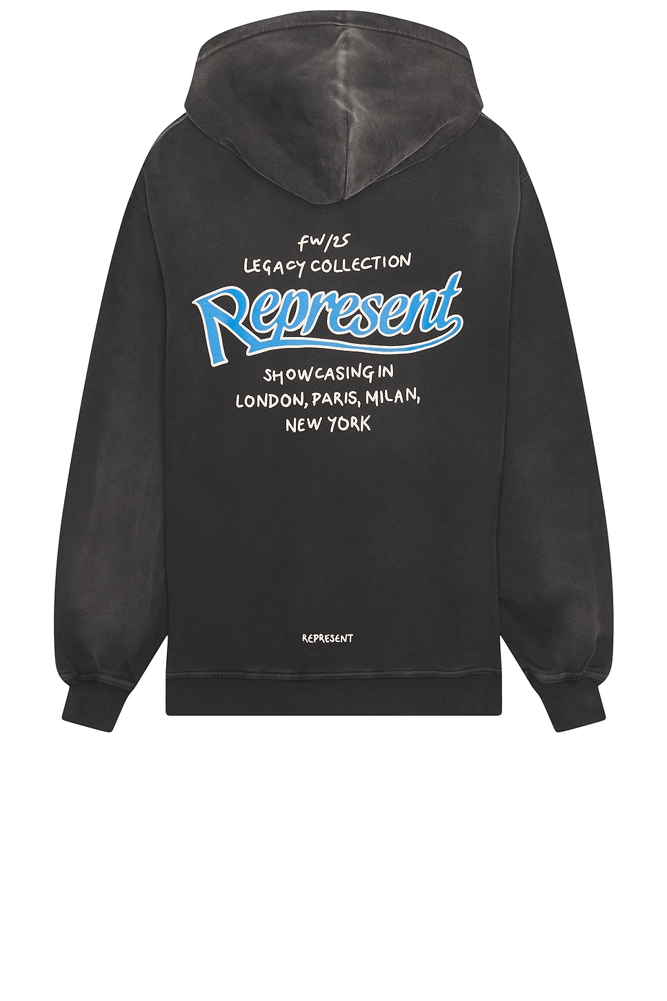 Image 1 of REPRESENT Showcasing Hoodie in Stained Black