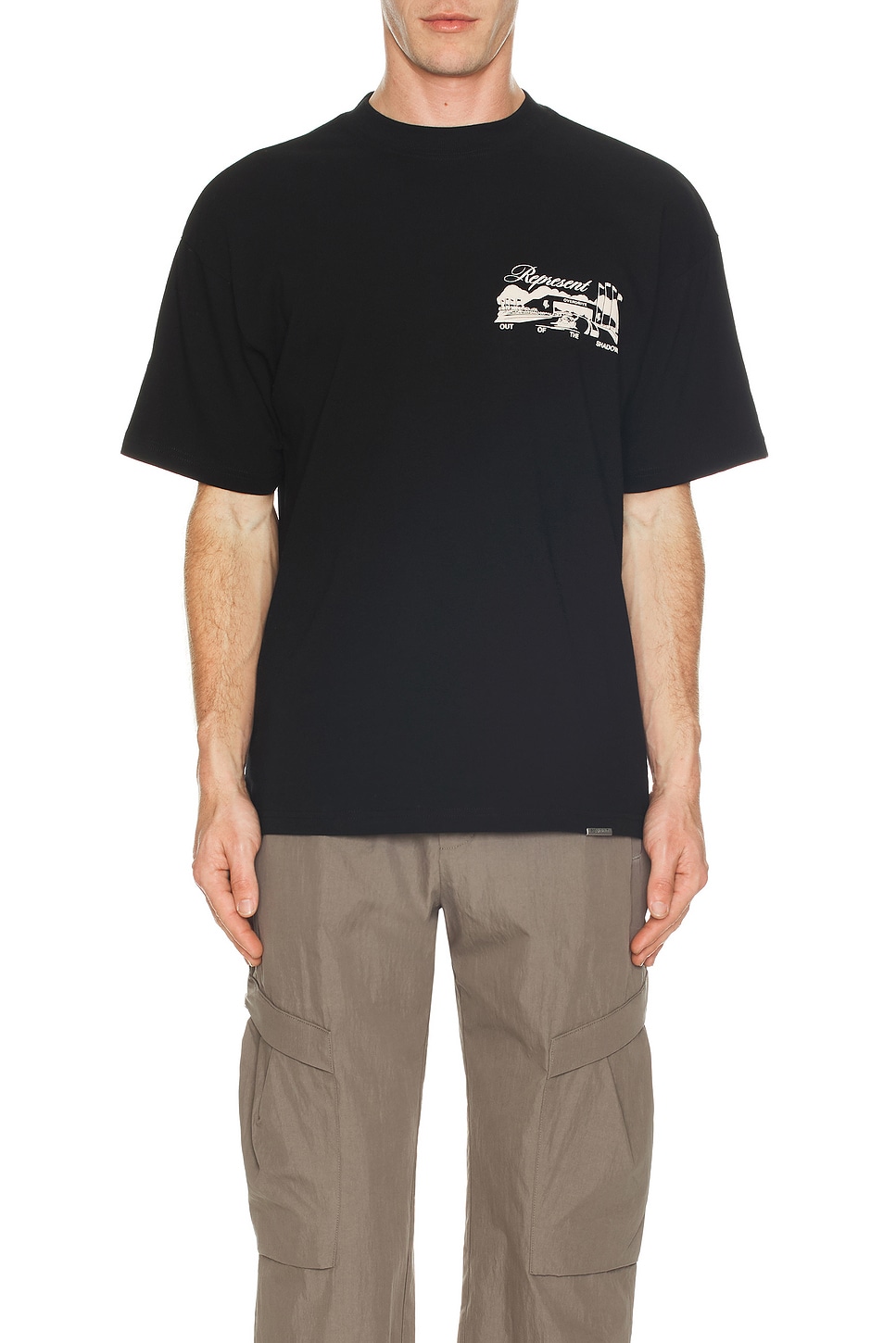 Image 1 of REPRESENT Race Way T-Shirt in Jet Black