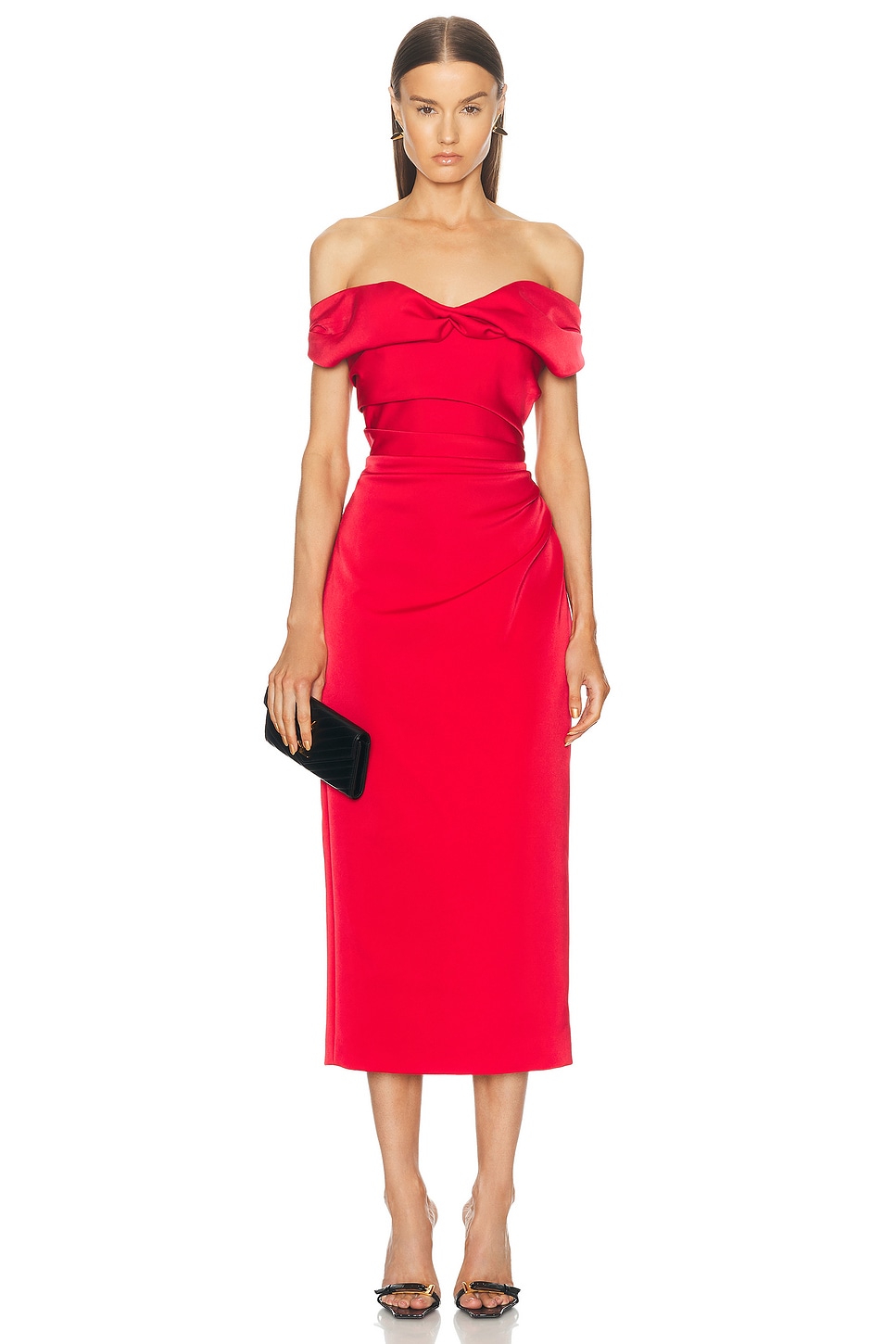 Image 1 of Rachel Gilbert Daria Dress in Raspberry
