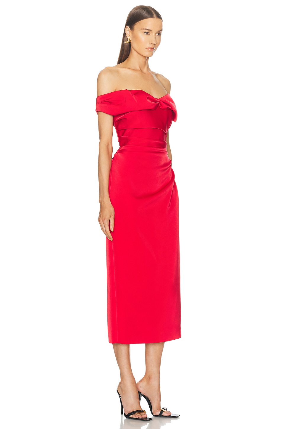 Shop Rachel Gilbert Daria Dress In Raspberry