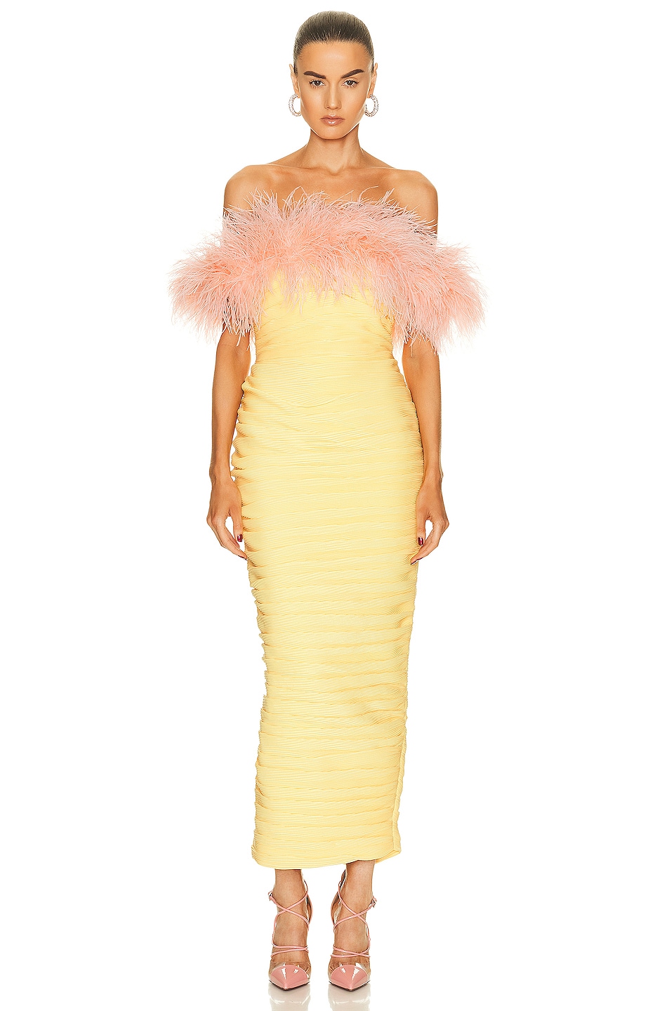 Image 1 of Rachel Gilbert Zion Dress in Lemon