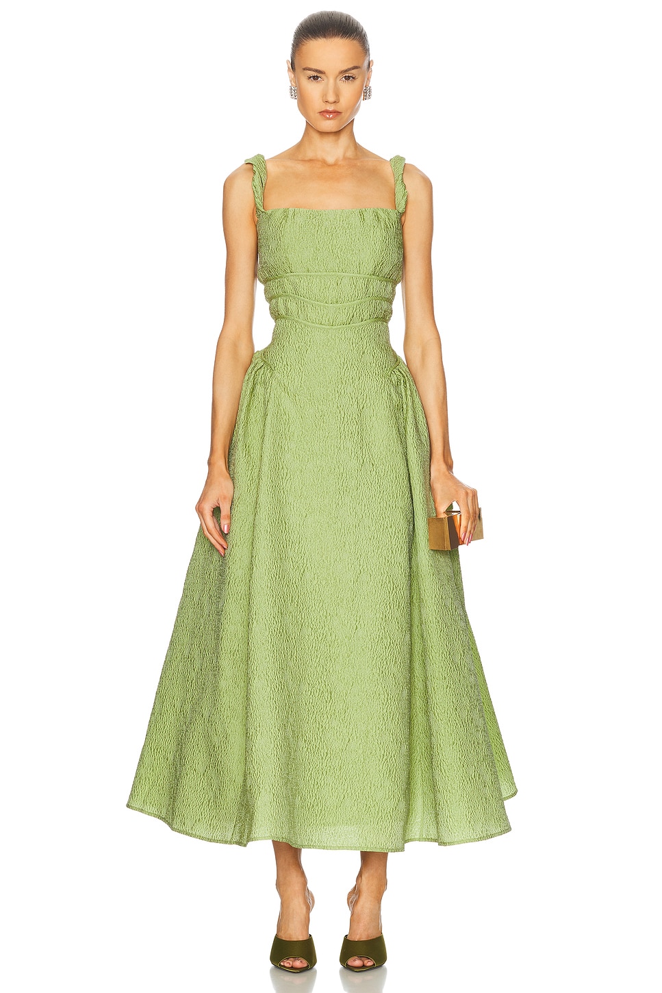 Sophia Strap Dress in Green