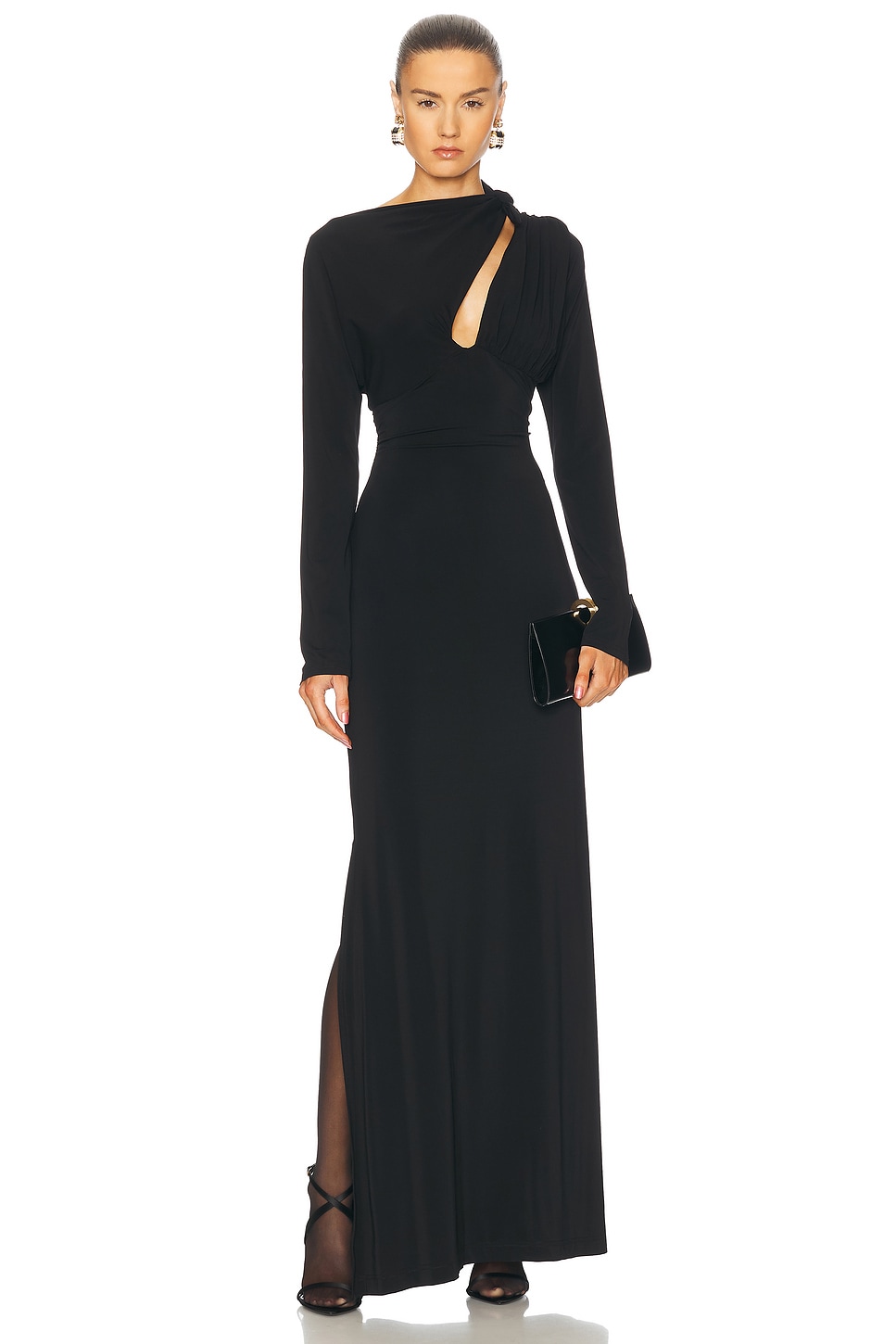 Tanner Slv Gown in Black