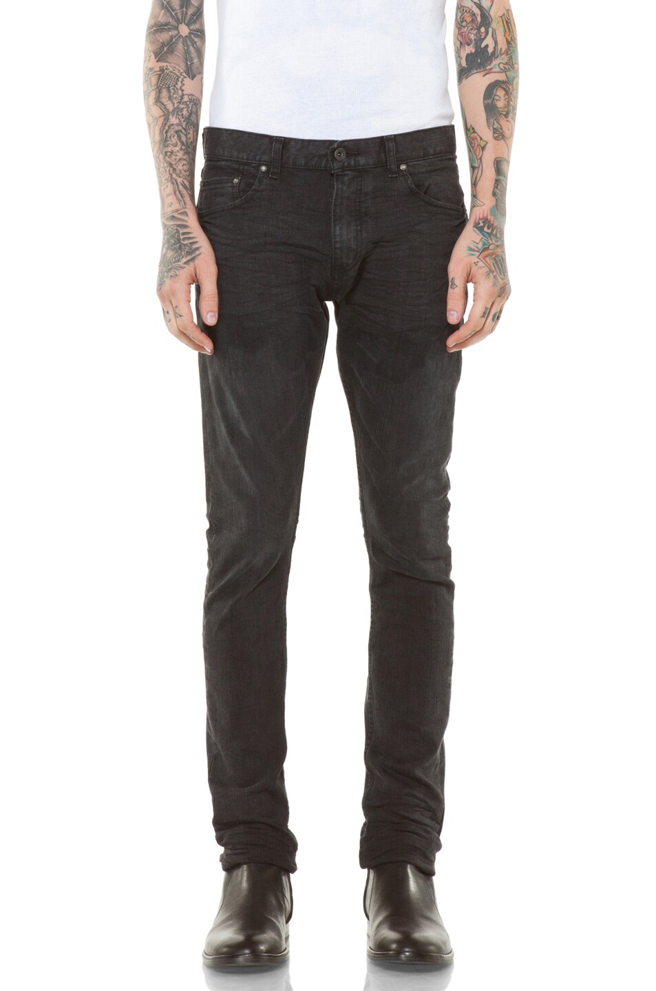 Image 1 of Robert Geller Type C Black Jean in Stone Black