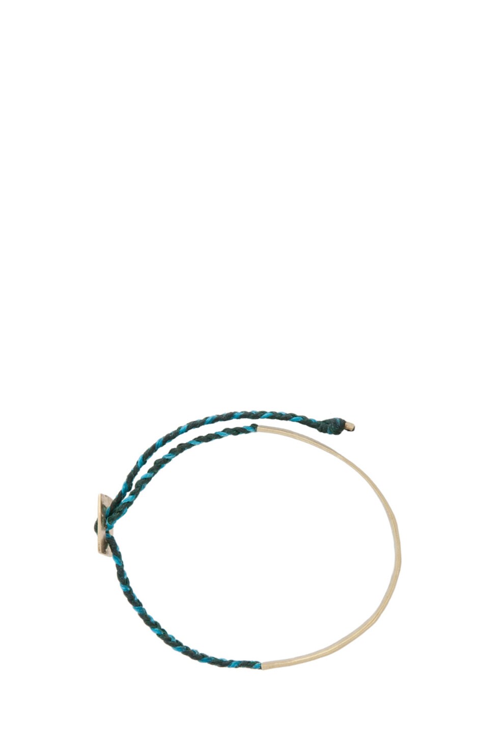 Image 1 of Robert Geller x Scosha Thin Gold Bar Bracelet in Emerald