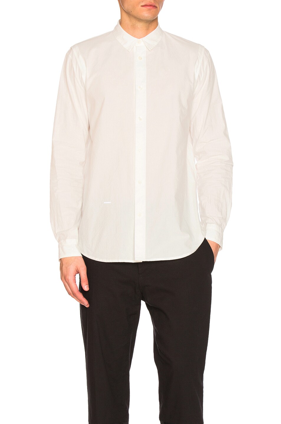 Image 1 of Robert Geller The Long Sleeve Dress Shirt in White