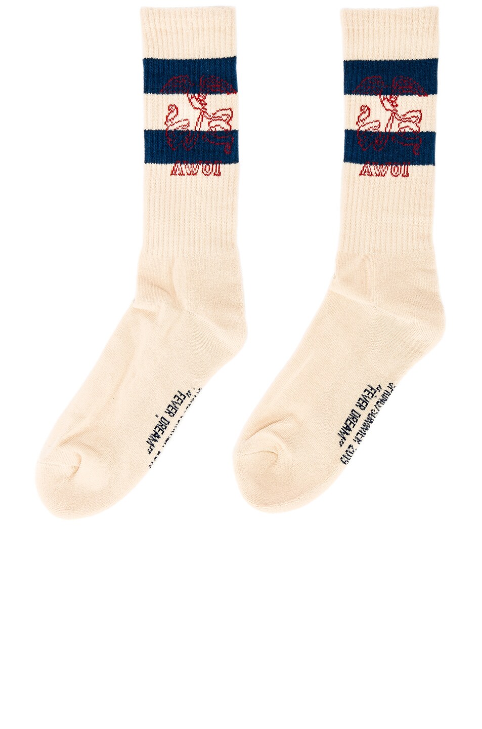 Image 1 of Reese Cooper Awoi Sock in Cream & Navy
