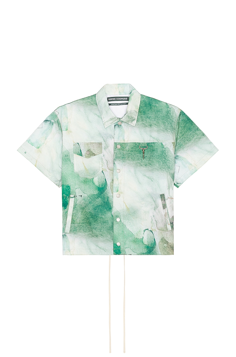 Image 1 of Reese Cooper Nylon Short Sleeve Coaches Jacket in Watercolour Camo