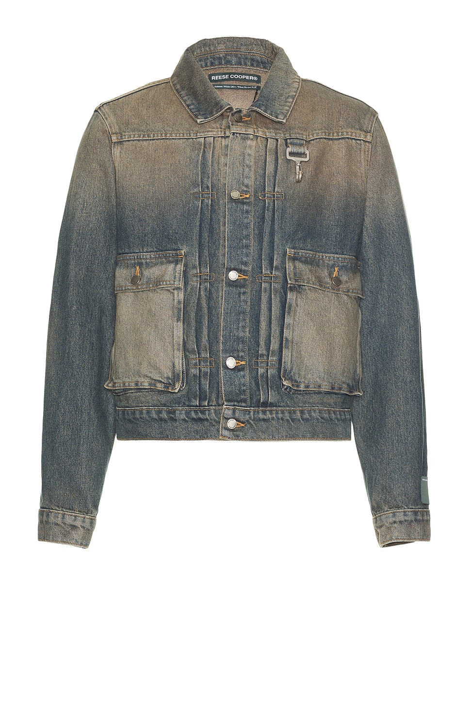 Trucker Jacket In Washed Denim in Blue