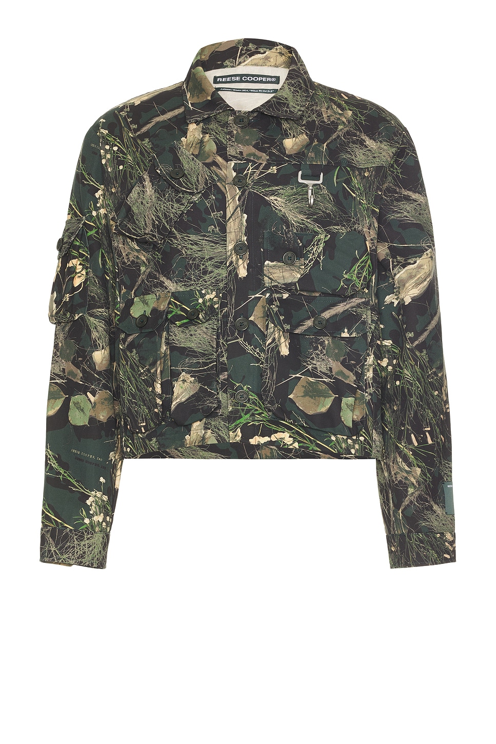 Image 1 of Reese Cooper Cargo Pocket Jacket In Camo Cotton Twill in Camo