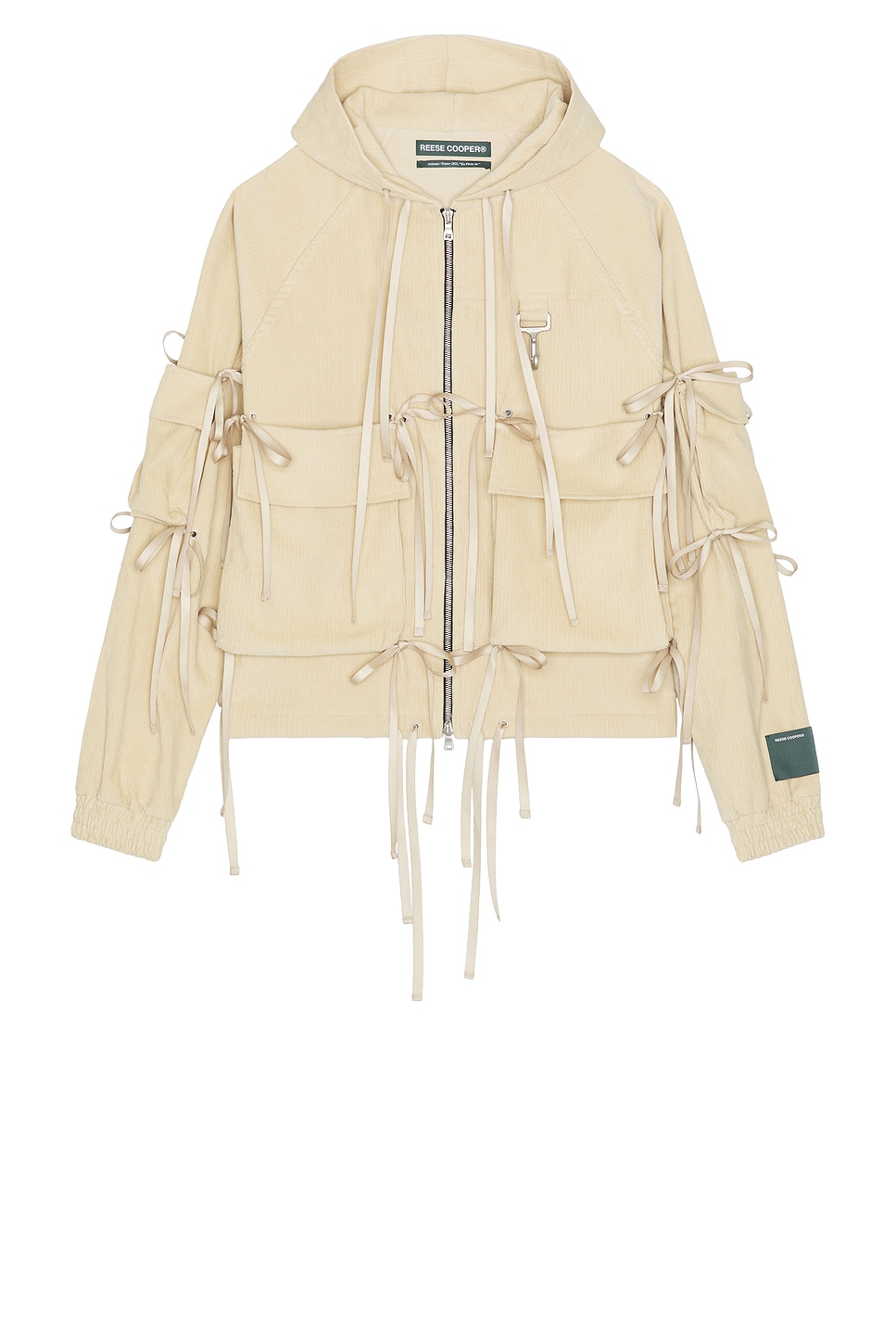 Image 1 of Reese Cooper Corduroy Modular Pocket Hooded Jacket in Khaki
