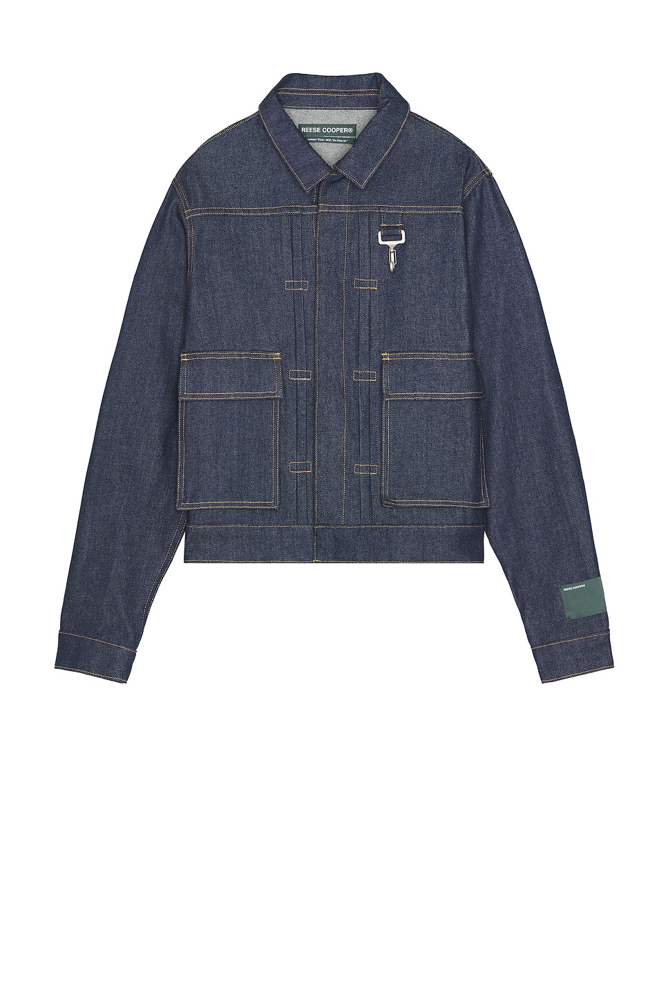 Image 1 of Reese Cooper Concealed Button Trucker Jacket in Undone Denim