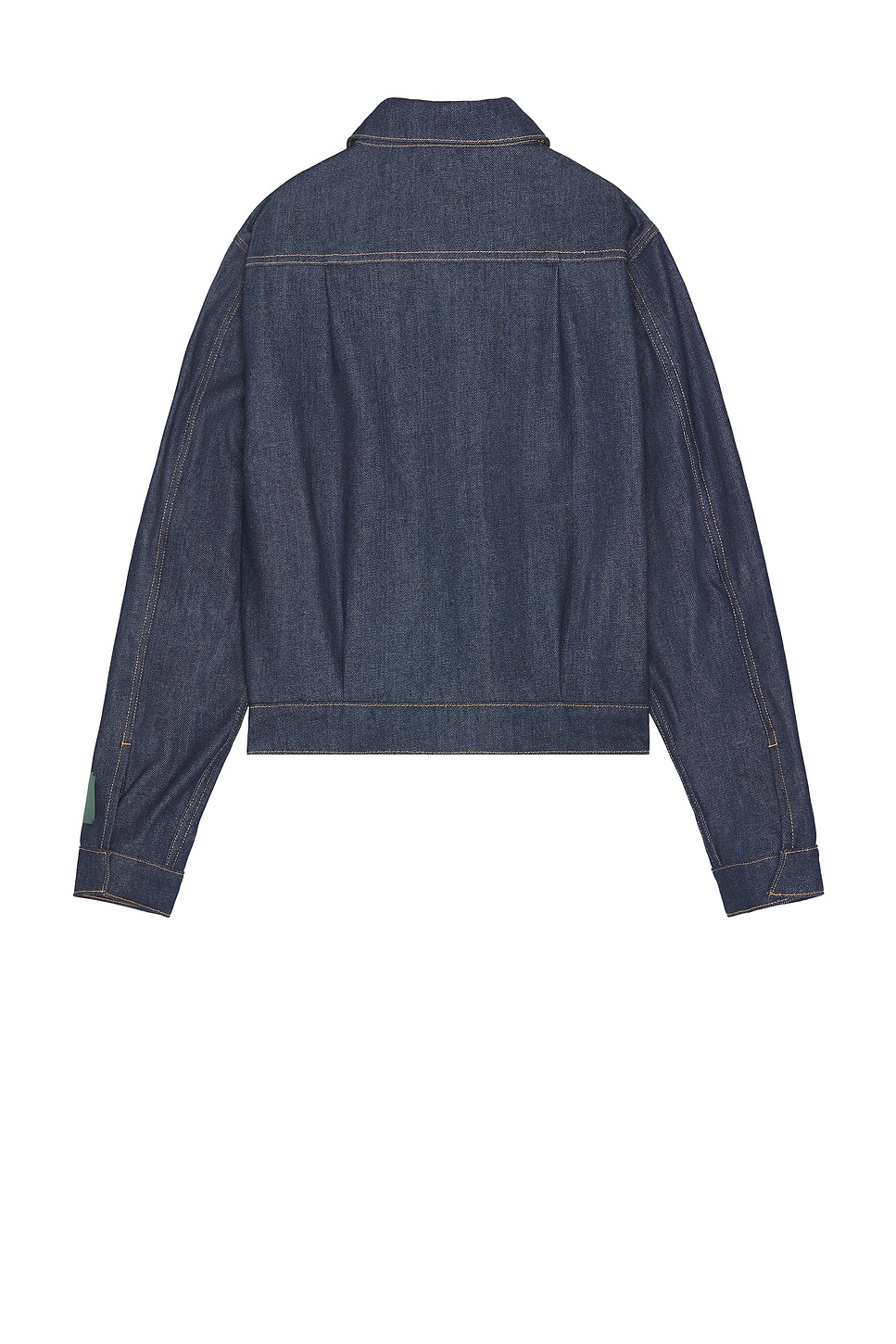 Reese Cooper Concealed Button Trucker Jacket In Blue