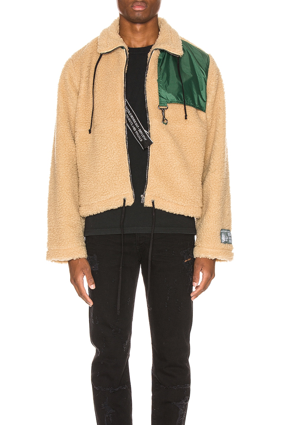 Image 1 of Reese Cooper Cropped Sherpa Fleece in Cream