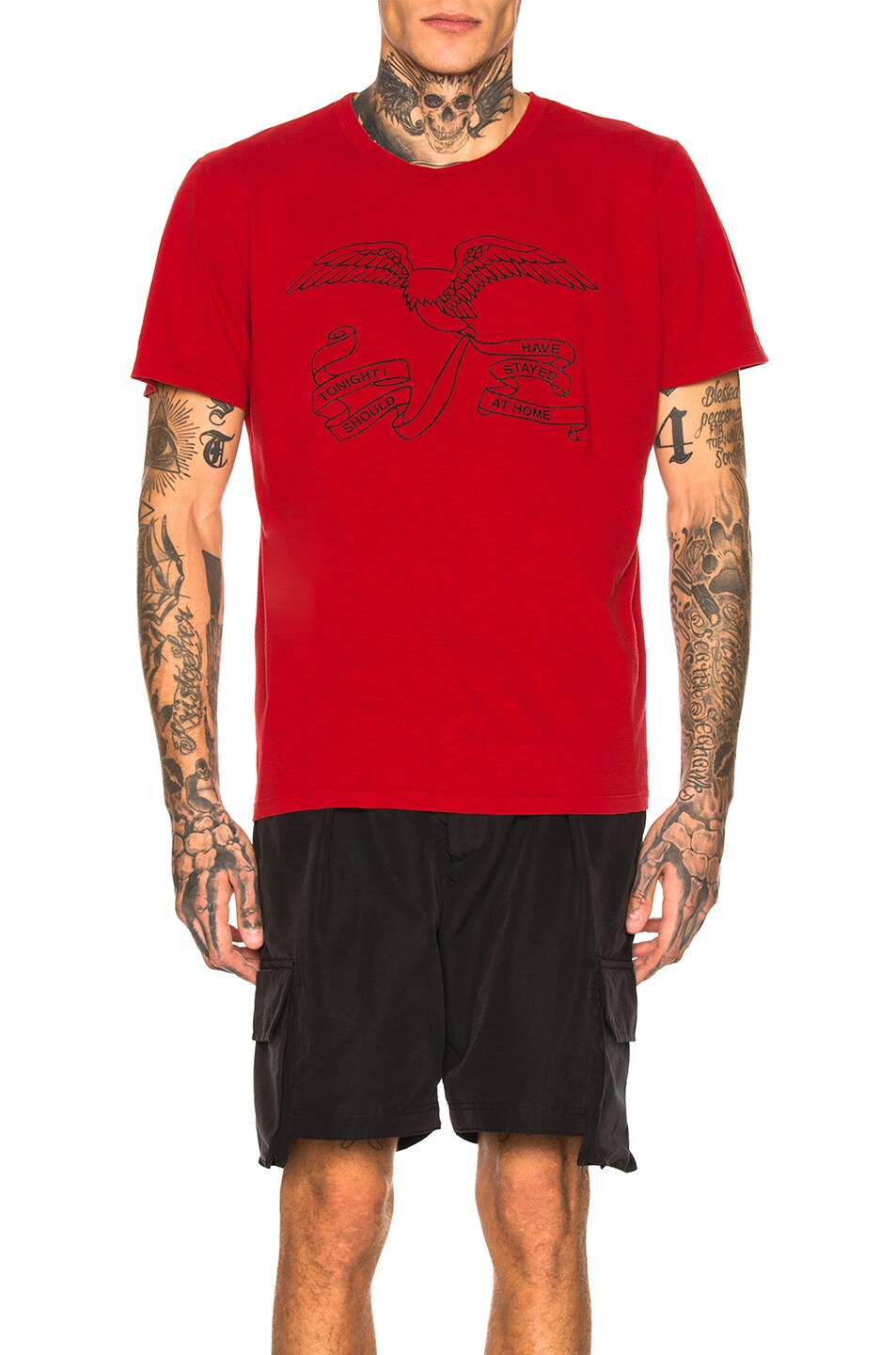 Image 1 of Reese Cooper Eagle Graphic Tee in Red & Black