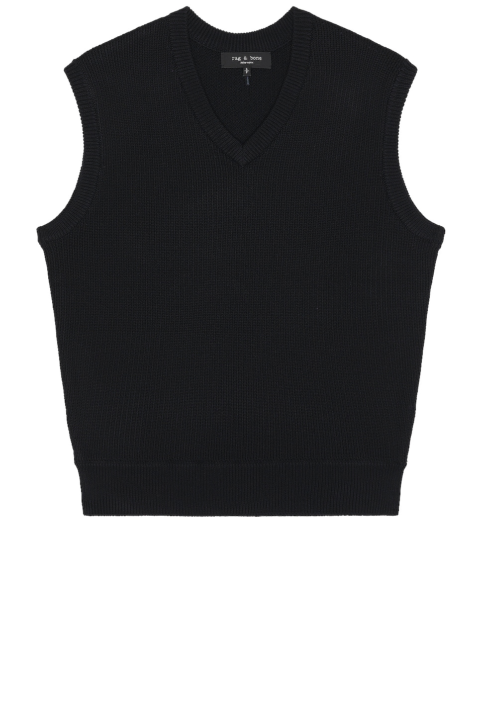 Image 1 of Rag & Bone Harvey Sweater Vest in Black
