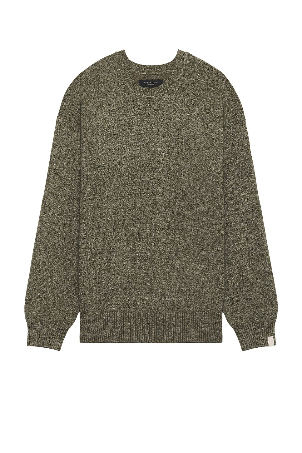 Image 1 of Rag & Bone Dexter Marl Crew Neck Sweater in Army Green Multi