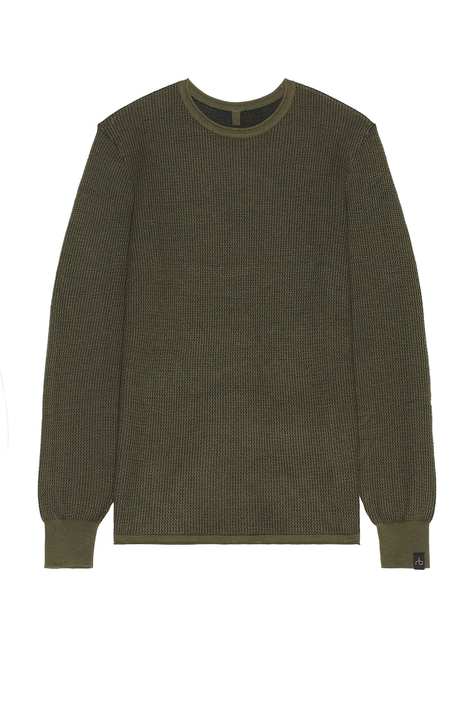 Image 1 of Rag & Bone Gregory Merino Long Sleeve Crew Sweater in Dark Green