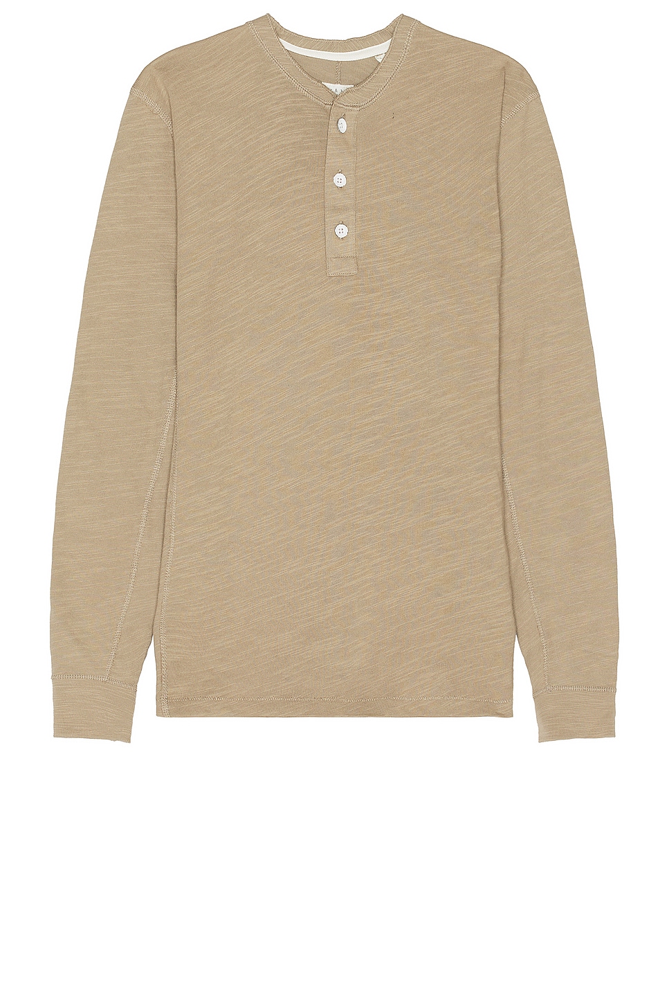 Image 1 of Rag & Bone Classic Henley in Taupe