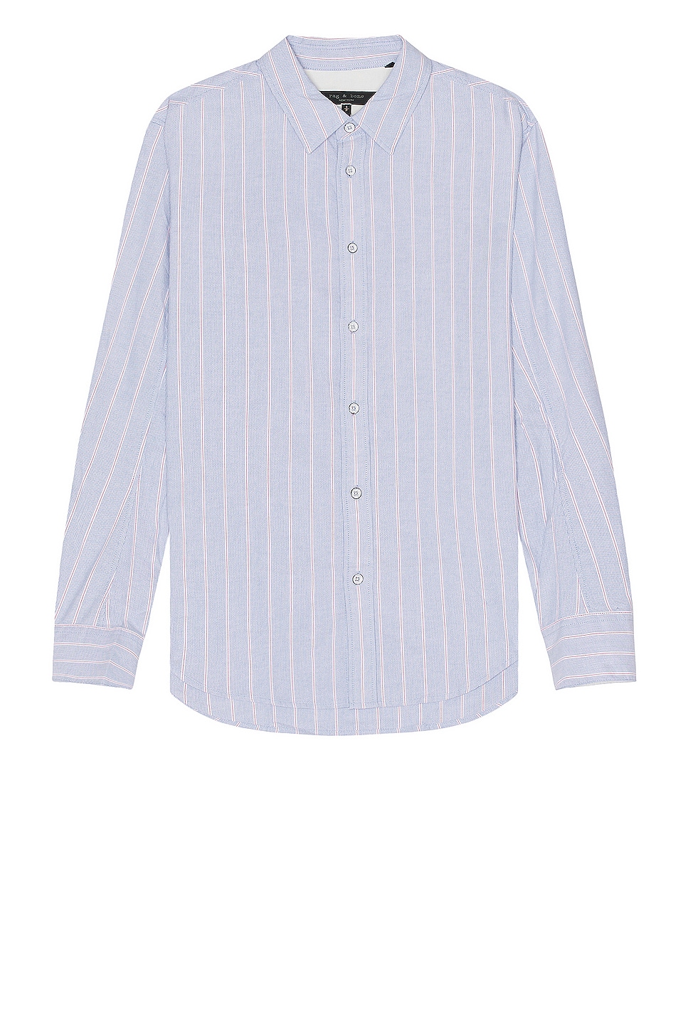 Image 1 of Rag & Bone Fit 2 Engineered Oxford Shirt in Blue Stripe