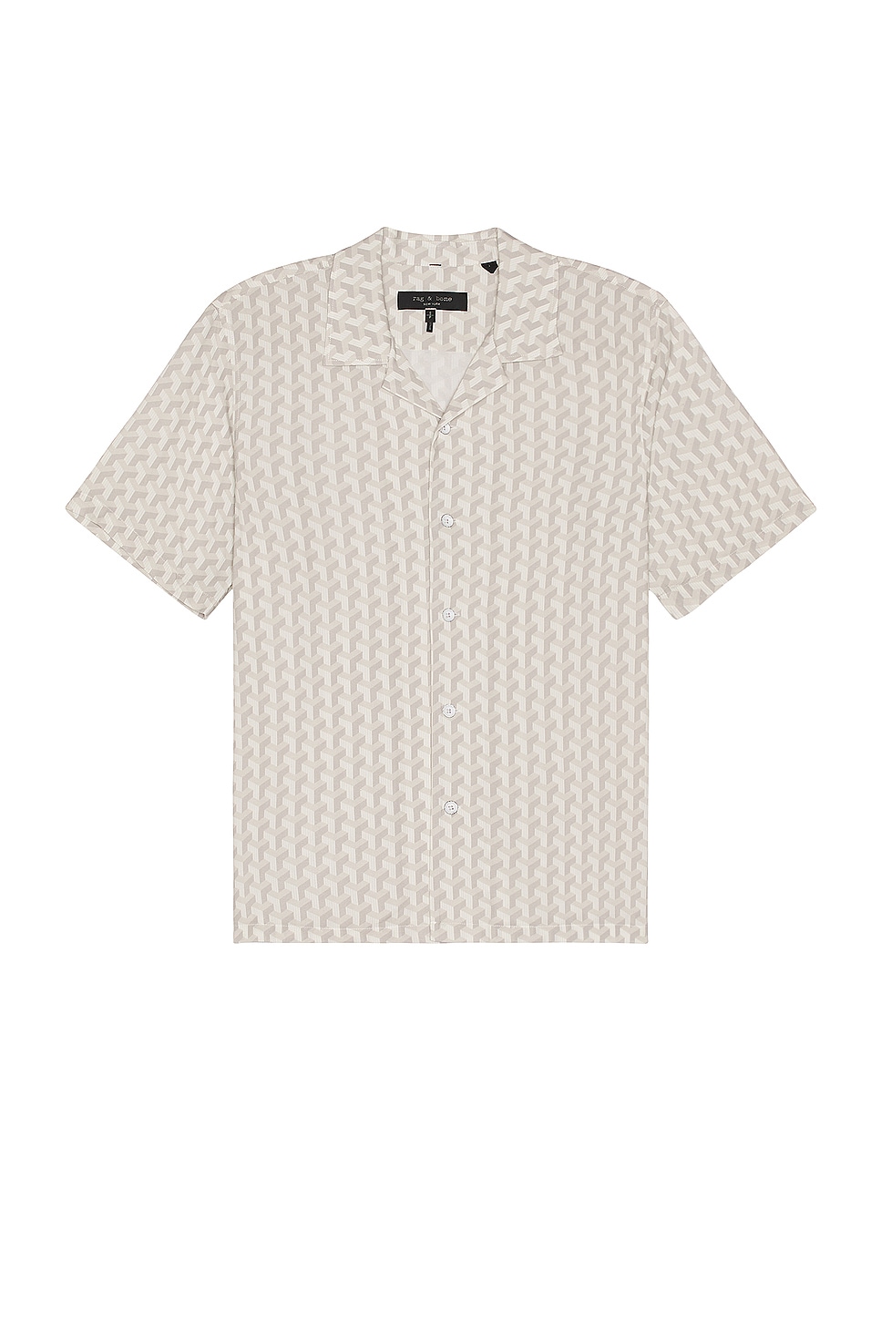 Image 1 of Rag & Bone Printed Avery Shirt in White Geo