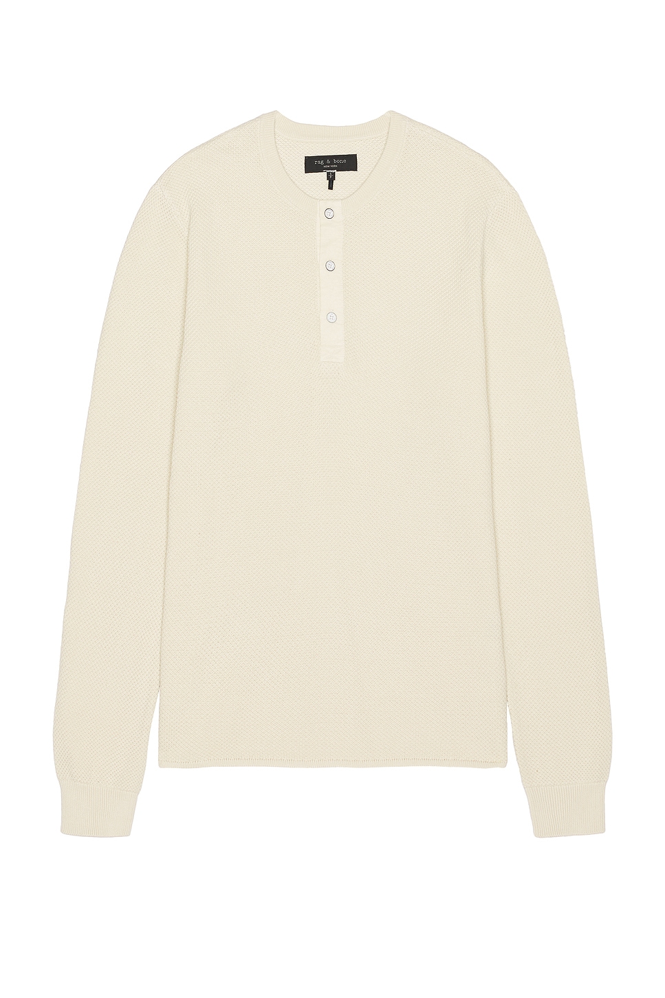 Image 1 of Rag & Bone Washed Dexter Henley in Ivory